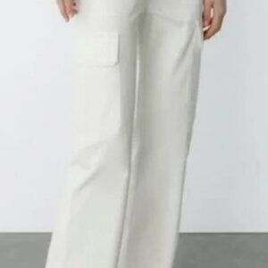 ZARA High Waist Wide Leg Flowy Cargo Pants, Plus-Sized Extra-long Trousers (XXL)